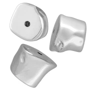 16x20 mm irregular beads in CCB metallic acrylic - Silver x1