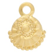 Round ethnic charm 10 mm - Fine gold plated x1