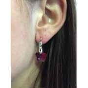 Earstud pendant holder 17mm 925 silver x2