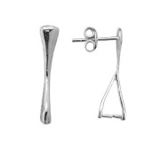 earstud pendant holder 21mm 925 silver x2|raw }}