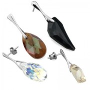 earstud pendant holder 21mm 925 silver x2