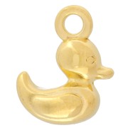 Duck charm 15x12 mm - Fine gold plated x1|raw }}