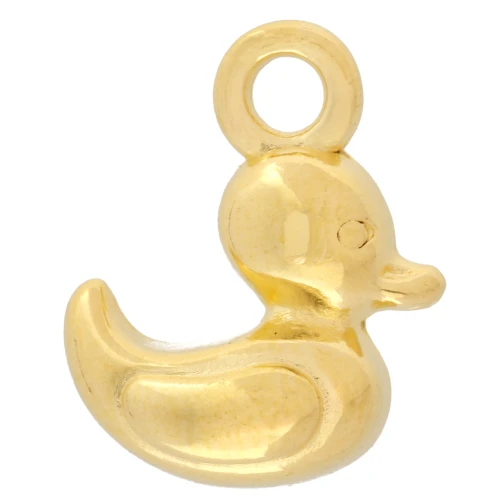 Duck charm 15x12 mm - Fine gold plated x1