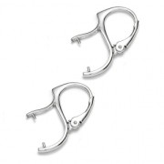 Leverback earrings for rounds 10mm 925 silver x2