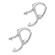 Leverback earrings for rounds 10mm 925 silver x2