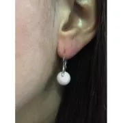 Leverback earrings for rounds 10mm 925 silver x2