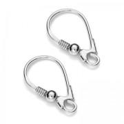 Leverback earrings 18mm 925 silver x2|raw }}