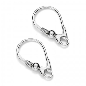 Leverback earrings 18mm 925 silver x2