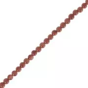 Bead Gold stone beads imitation Sun stone 2 mm x38cm