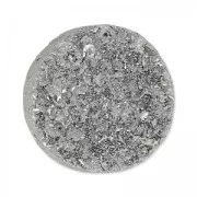 Cabochon Druzy Agate 18mm Silver x1