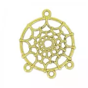 Dreamcatcher Shaped spacer 34mm Antic gold tone x2