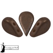 Glass beads Amos® by Puca® 5x8 mm - Bronze Maroon x10g