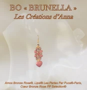 Glass beads Amos® by Puca® 5x8 mm - Pink Bronze x10g