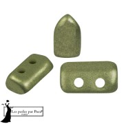 Glass beads Piros® by Puca® 2x5 mm - Metal Shine Olivine x10g|raw }}
