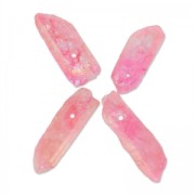 Pointed pendants in Crystal 10-50 mm Pink x4|raw }}