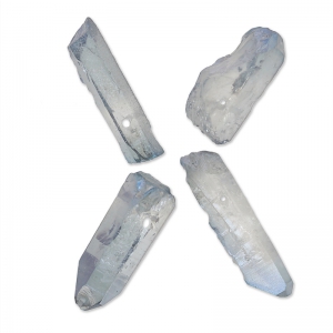 Pointed pendants in Crystal 10-50 mm Steelblue x4
