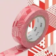 Masking Tape 15 mm Red Cubes x10m