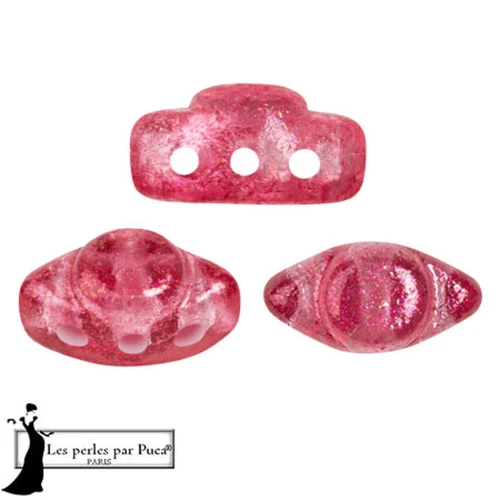 Glass beads Volos® by Puca® 4x8 mm - Candy Raspberry x10g