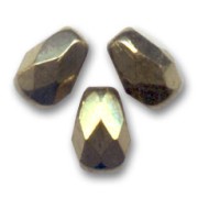 Faceted Pear Shapes 7x5 mm - Dark Bronze x25
