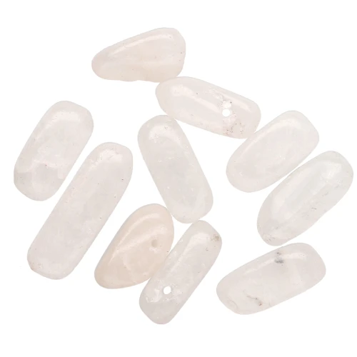 Irregular beads drops 12-22 mm Quartz Rose x10