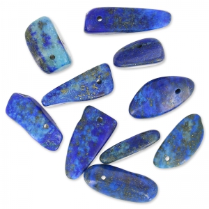Irregular beads drops 12-22 mm Lapis Lazuli x10