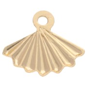 Fan charm 10x11.5 mm - Gold x1