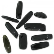 Irregular beads drops 12-22 mm Black Onyx x10