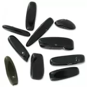 Irregular beads drops 12-22 mm Black Onyx x10