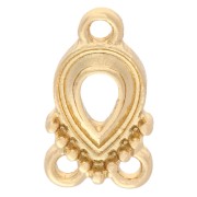 Spacers fancy drop 15x8 mm with 3 rings - Gold x1