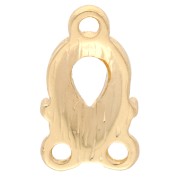 Spacers fancy drop 15x8 mm with 3 rings - Gold x1