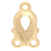 Spacers fancy drop 15x8 mm with 3 rings - Gold x1