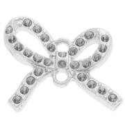 Spacers knot 13x15 mm for cabochon 1 mm - Silver x1