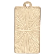 Tarot card pendant 22x10 mm - The moon and the sun - Vintage gold x1