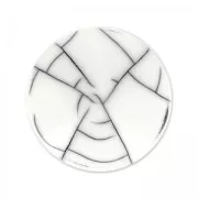 Synthetic cabochon rond 14mm imitation Howlite x1