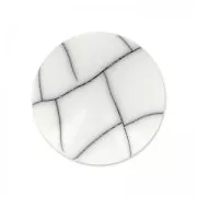 Synthetic cabochon rond 12mm imitation Howlite x1
