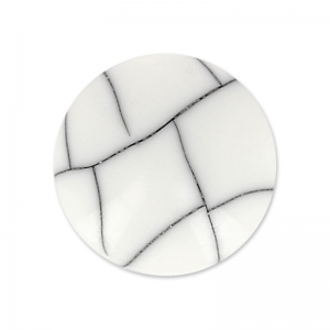 Synthetic cabochon rond 12mm imitation Howlite x1