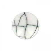Synthetic cabochon rond  8mm imitation Howlite x1