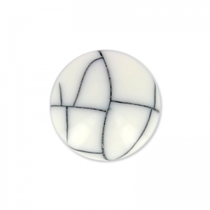 Synthetic cabochon rond  8mm imitation Howlite x1