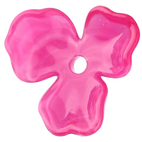 23.5 mm Acetate Flower Pendant - Fuschia Marble x1
