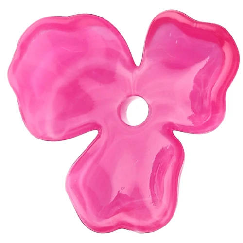 23.5 mm Acetate Flower Pendant - Fuschia Marble x1