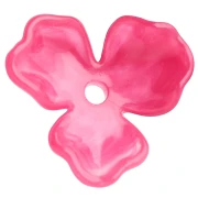 Dark pink - 23.5 mm Acetate Flower Pendant - Dark Pink Marble x1 23.5 mm Acetate Flower Pendant - Dark Pink Marble x1