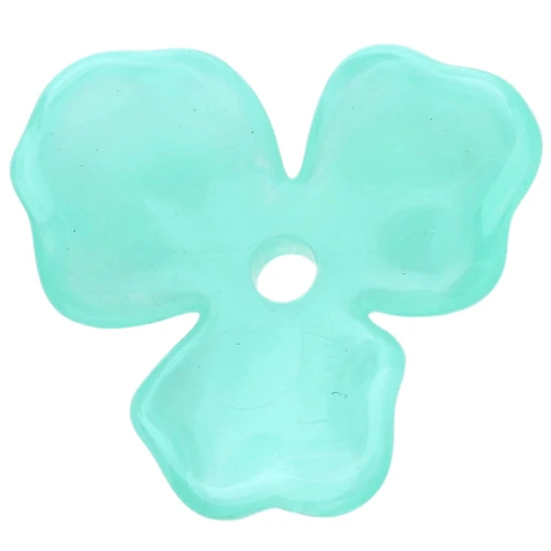 23.5 mm Acetate Flower Pendant - Turquoise Marble x1