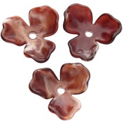 23.5 mm acetate flower pendant - Chocolate Marble x1