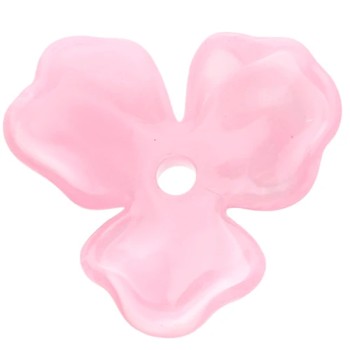23.5 mm Acetate Flower Pendant - Light Pink Marble x1