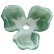 23.5 mm Acetate Flower Pendant - Fir Green Marble x1