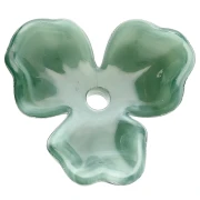 Pine green - 23.5 mm Acetate Flower Pendant - Fir Green Marble x1 23.5 mm Acetate Flower Pendant - Fir Green Marble x1