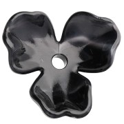 23.5 mm Acetate Flower Pendant - Black Marble x1|raw }}
