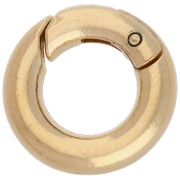 Round Lobster Clasp 15 mm - Gold plated 3 microns x1