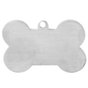 Bone pendant ImpressArt 27x41 mm - Dog Tag - Aluminium x1