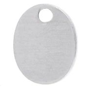 Oval charm 10x8 mm ImpressArt - Aluminium x1